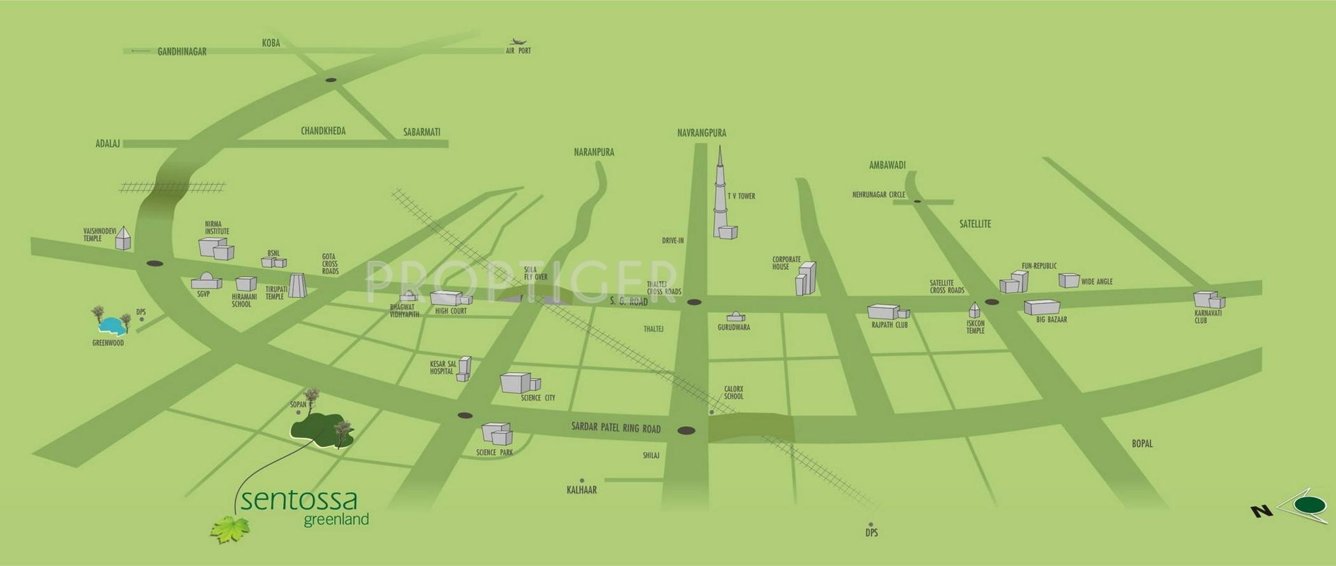 Satyam Developers Sentossa Greenland Location Plan