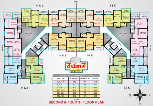Tower B Cluster Plan from 2nd to 4th Floor vardhaman-township Tower B Cluster Plan from 2nd to 4th Floor