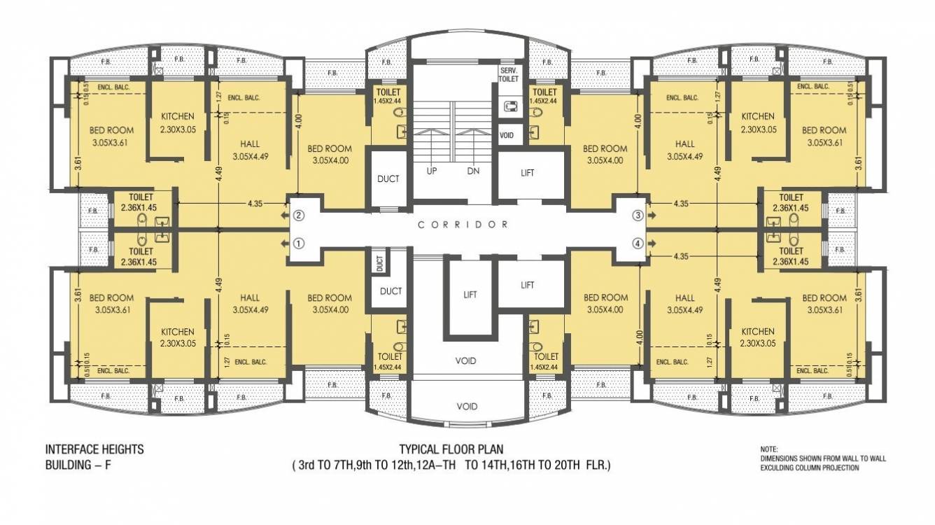 interface heights Tower A Cluster Plan