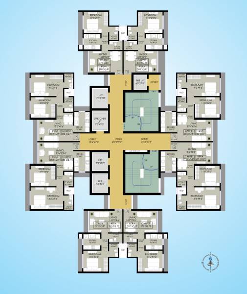 Tower A Cluster Plan celestial-living Tower A Cluster Plan