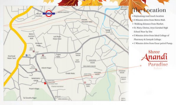 malhar shree anandi paradise Location Plan