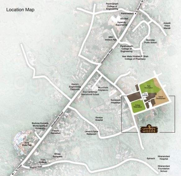  unnathi woods phase 1 and 2 Location Plan