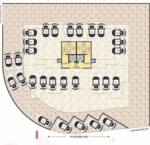 Tower A Cluster Plan Of Parking sapphire Tower A Cluster Plan Of Parking