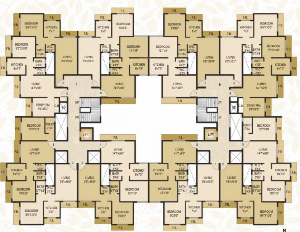 orchid residency Tower A Cluster Plan
