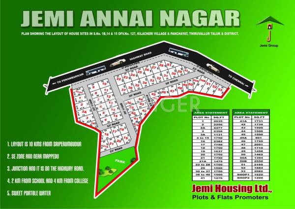 Jemi Housing Annai Nagar Layout Plan