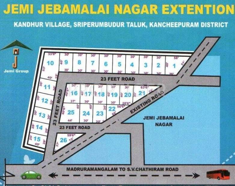 Jemi Housing Jebamalai Nagar Extn Layout Plan