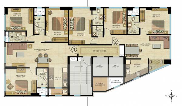  ocean-360 A Wing Cluster Plan
