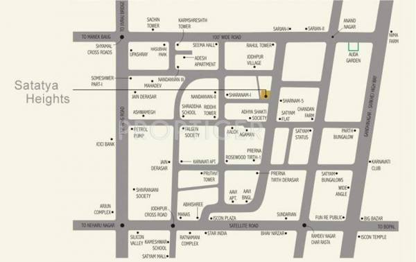 Satyam Developers Satatya Heights Location Plan