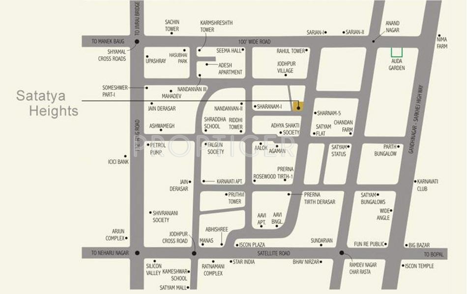 Satyam Developers Satatya Heights Location Plan
