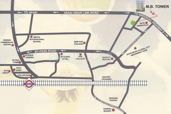 Morya Realtors M B Tower Location Plan