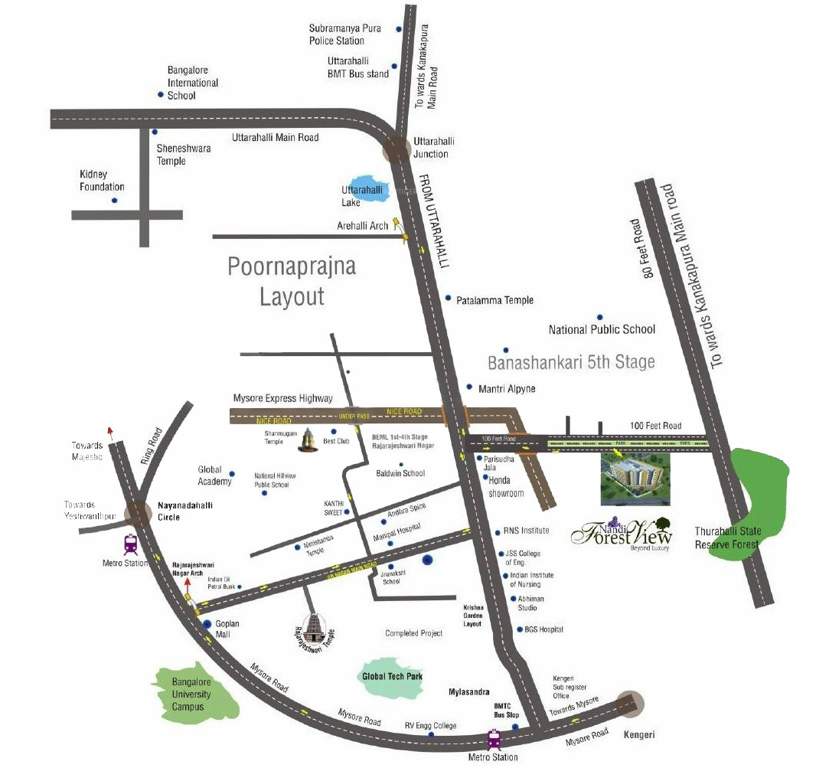  forest view Images for Location Plan of Prakruthi Forest View