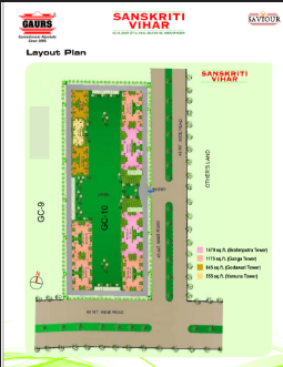  gaur city 2 10th avenue Layout Plan