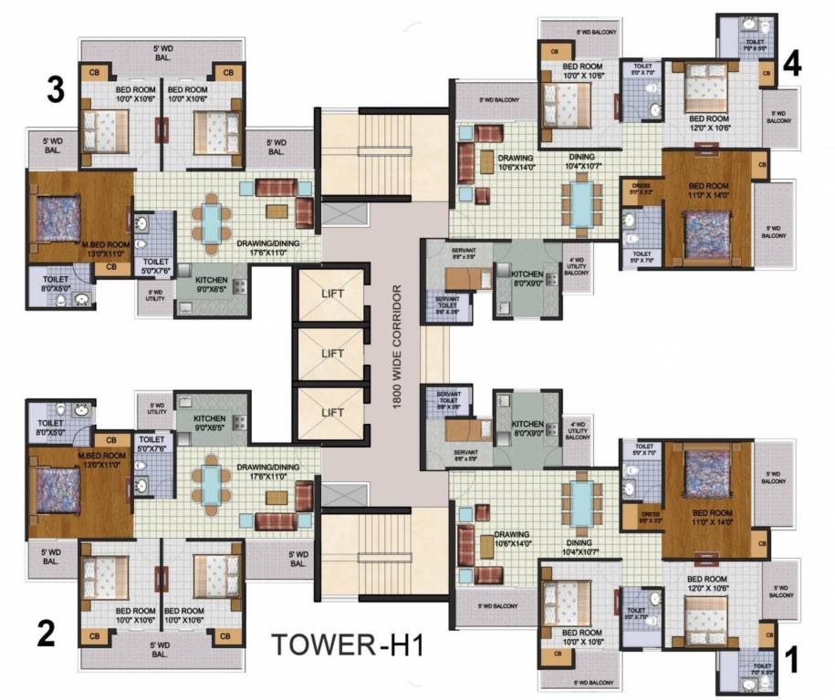 Images for Cluster Plan of Amrapali Augusta Tower