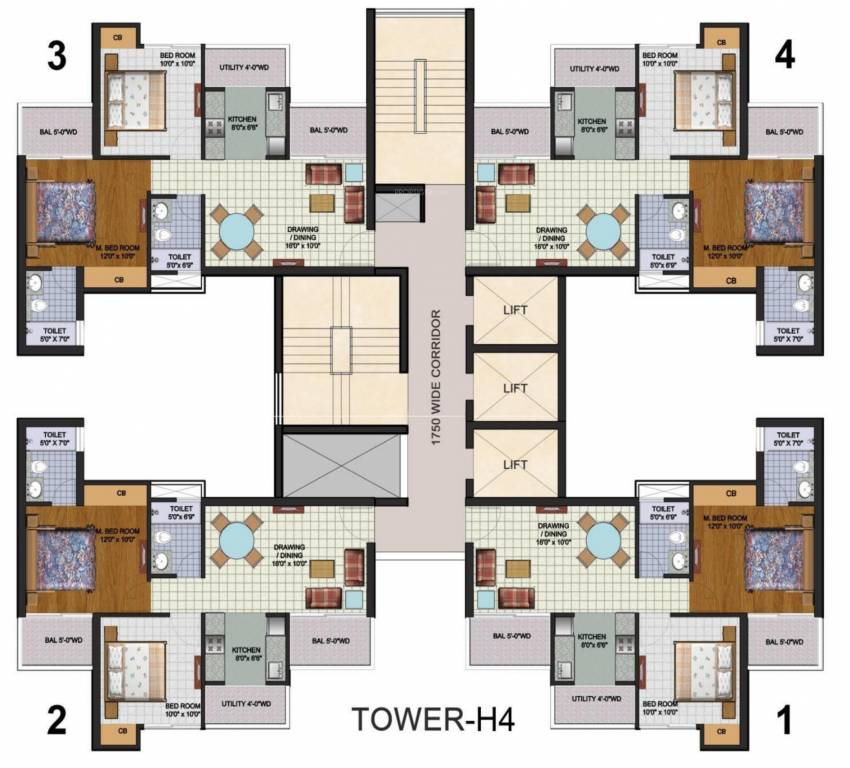 Images for Cluster Plan of Amrapali Augusta Tower