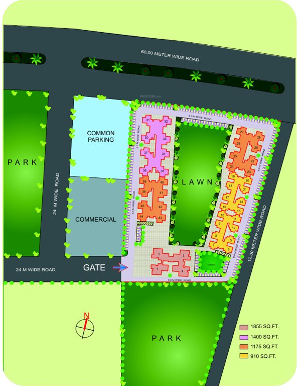 gaur city 4th avenue Layout Plan