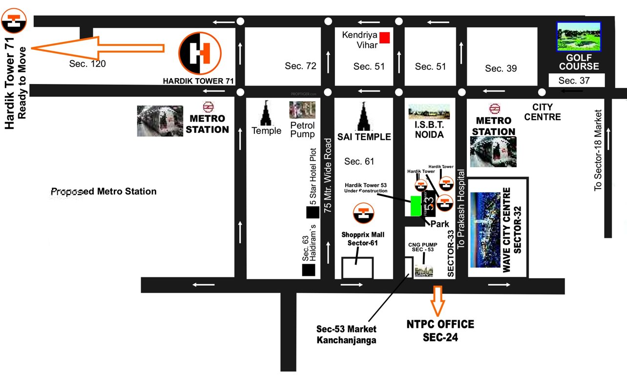 Images for Location Plan of Dreamz Hardik Tower 1