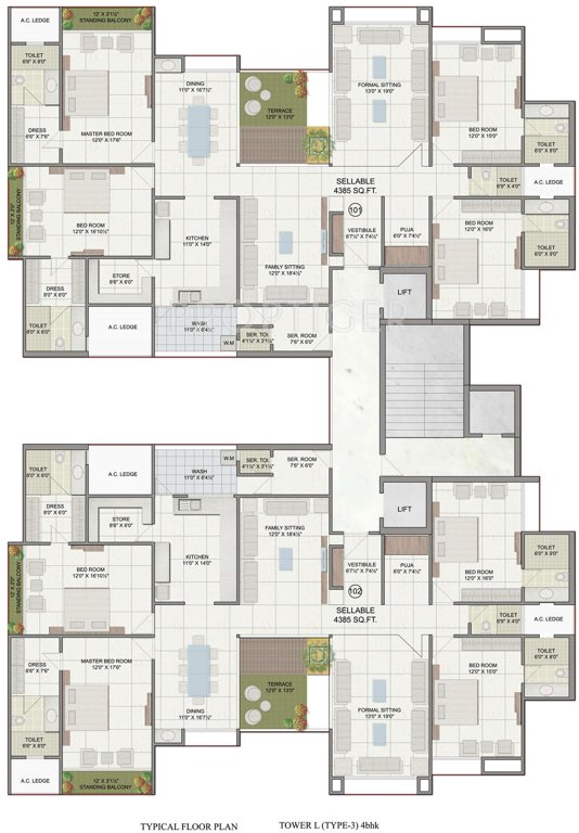 Images for Cluster Plan of JP Iscon Platinum