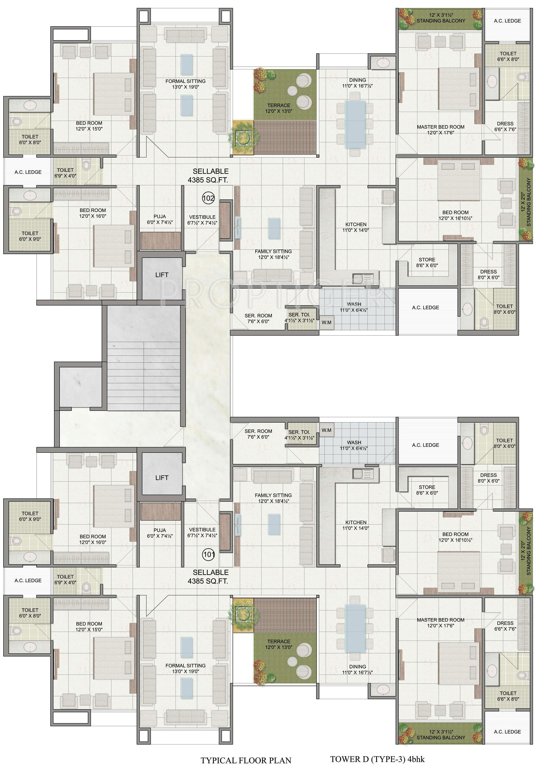 Images for Cluster Plan of JP Iscon Platinum