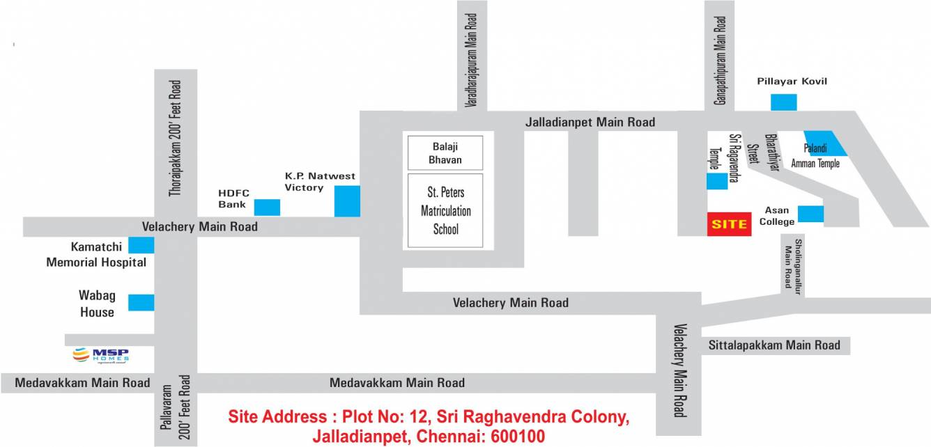 Images for Location Plan of MSP Homes Chennai Sri Raghavendra
