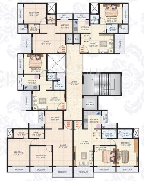 Images for Cluster Plan of Sejal Developers Suyash Apartments