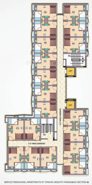 Images for Cluster Plan of Omaxe Service Personnel Apartments