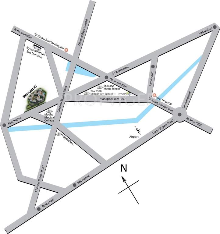 republic Images for Location Plan of Akshaya Republic