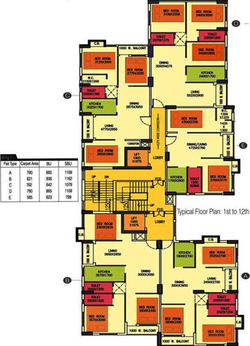  metro-heights Images for Cluster Plan of Castrol Metro Heights