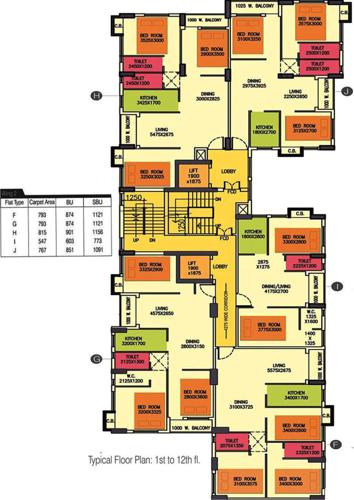  metro-heights Images for Cluster Plan of Castrol Metro Heights