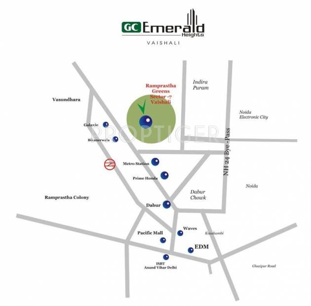 Ramprastha Emerald Heights Location Plan