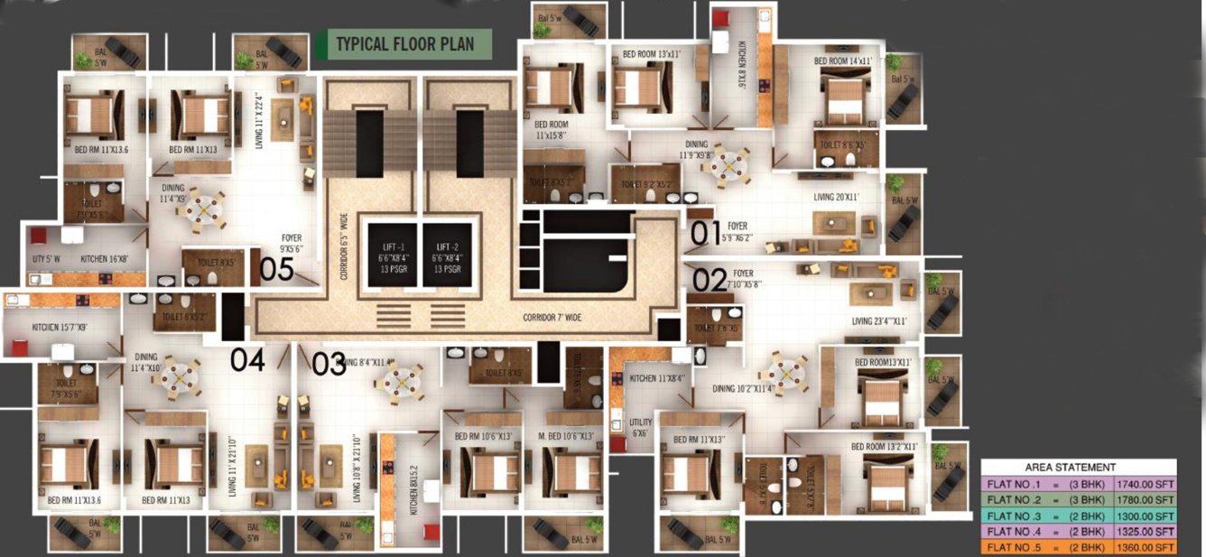 promenade Tower A Cluster Plan
