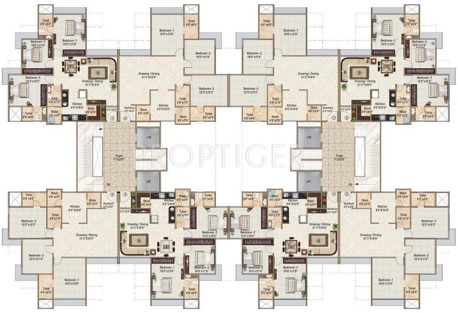  casa vyoma Images for Cluster Plan of Ajmera And Sheetal Casa Vyoma