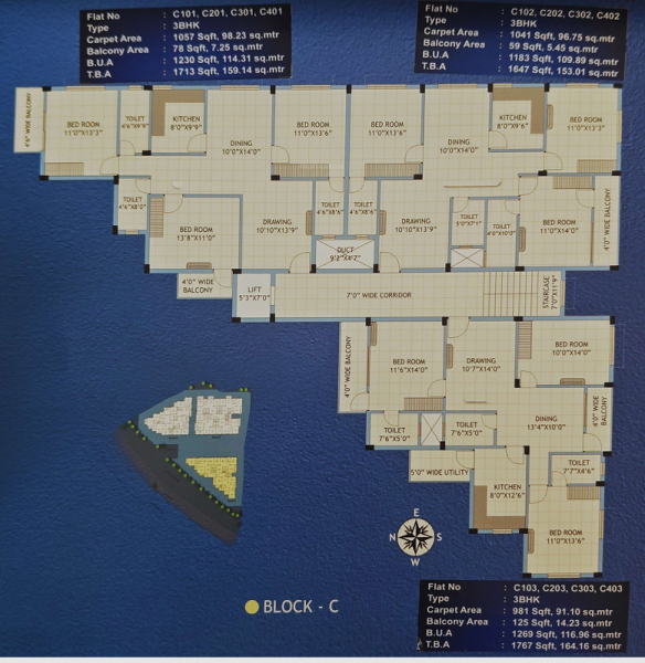  gagani-residency Cluster Plan Block C