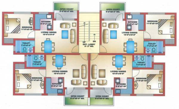  aastha-apartments Cluster Plan
