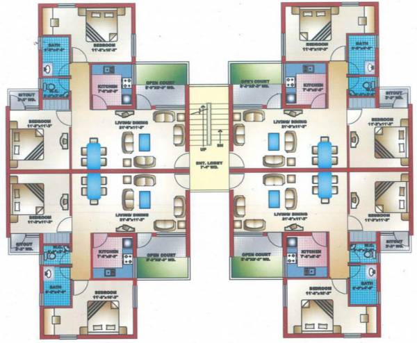  aastha-apartments Cluster Plan