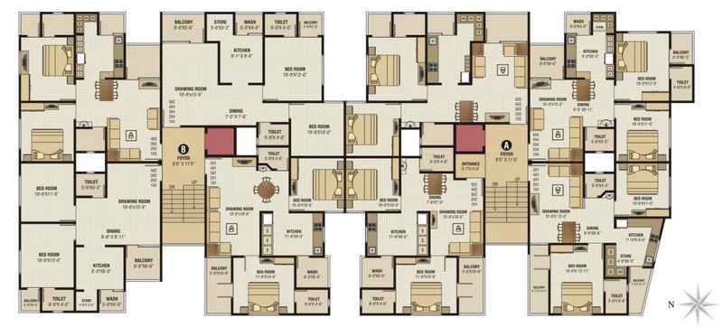  krish residency 2 Tower A Cluster Plan