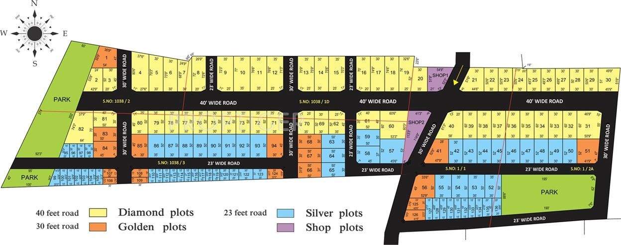 Land Royals Daffodils Exotica Layout Plan