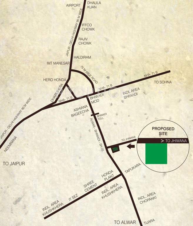 bhiwadi homes Images for Location Plan of Shobh Bhiwadi Homes