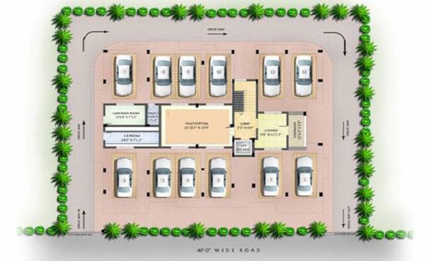  apartments Cluster Plan