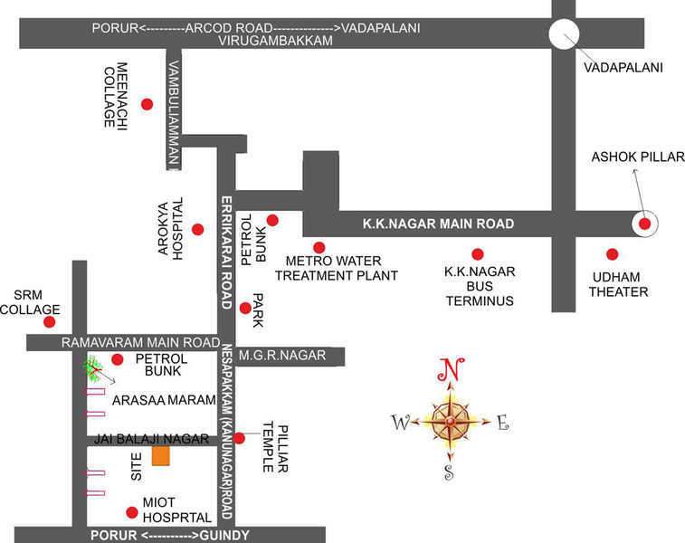  sri balaji flats Location Plan