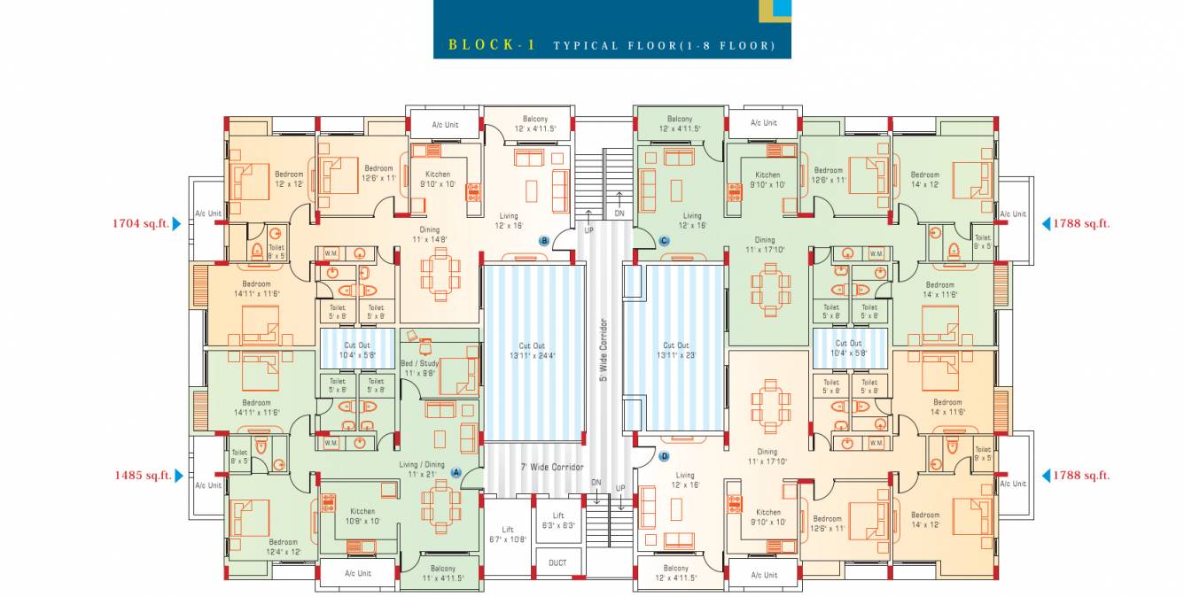  city square Cluster Plan