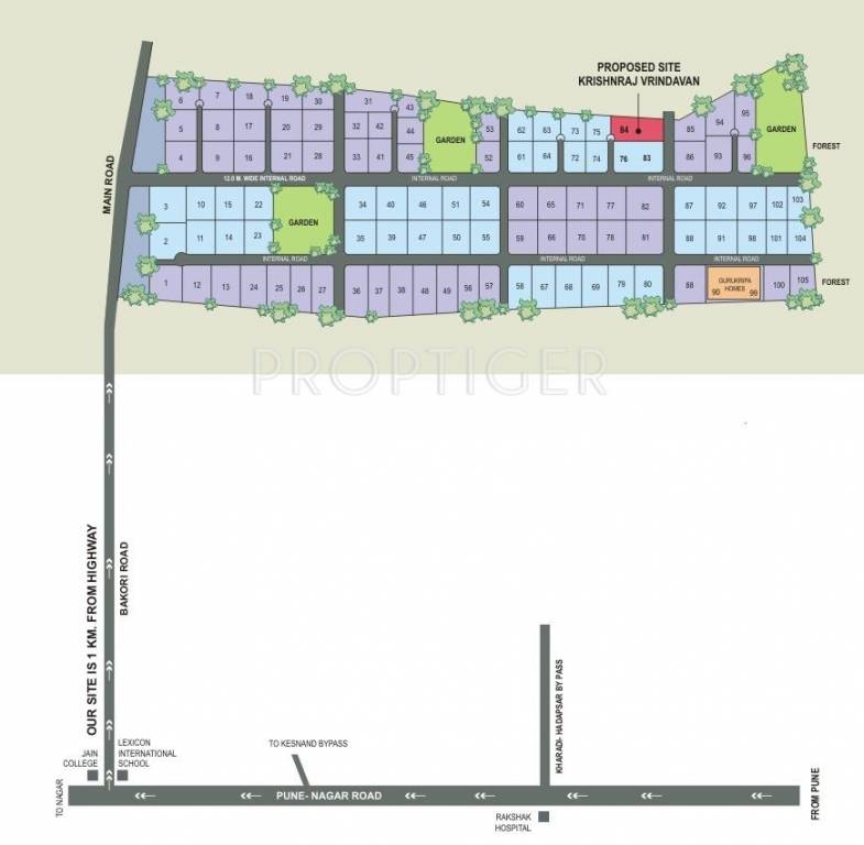  vrindavan Images for Location Plan of Krishnraj Vrindavan