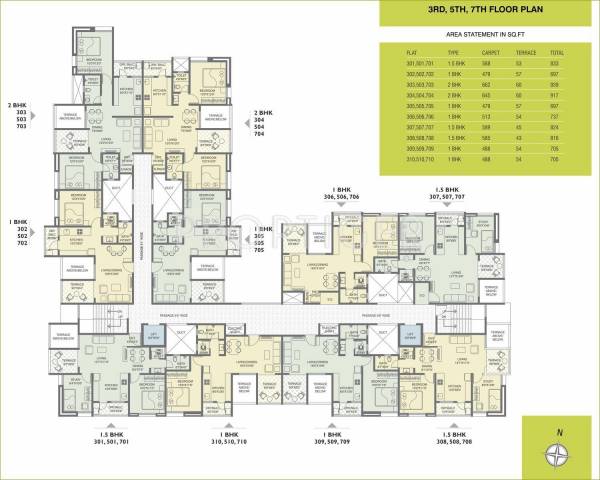  white-lily Tower 1 Cluster Plan