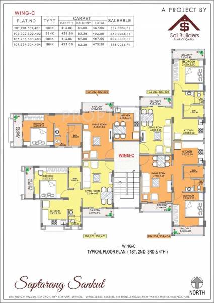 Images for Cluster Plan of Builders Saptarang Sankul