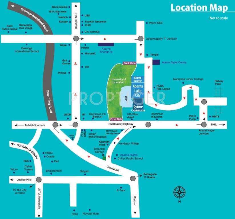 cyber commune Images for Location Plan of Aparna Cyber Commune