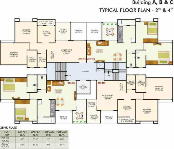  adora Typical Even Floor Plan