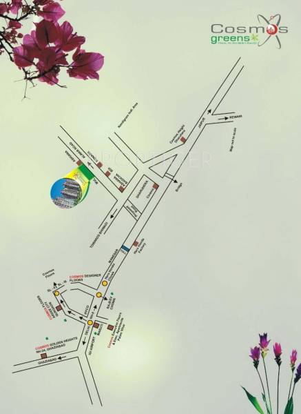Location Plan Cosmos Infra Engineering Tulsi Residency Location Plan