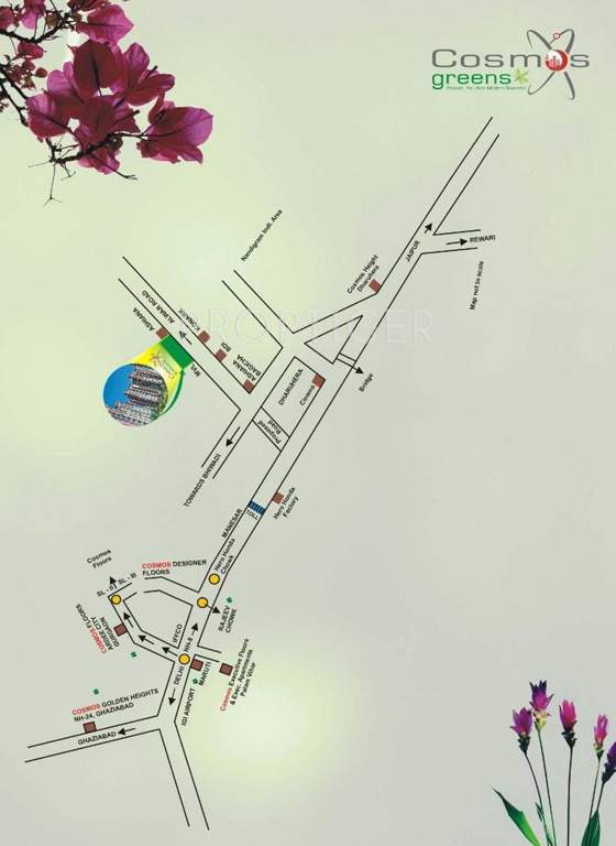 Cosmos Infra Engineering Tulsi Residency Location Plan