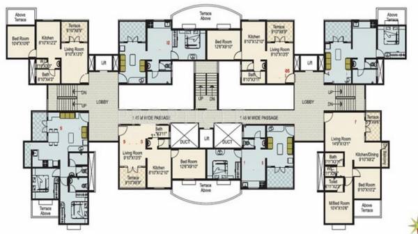  hollyhock-city Wing A Cluster Plan