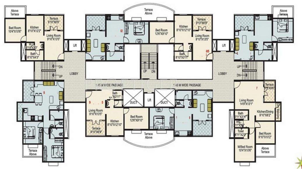  hollyhock city Wing A Cluster Plan