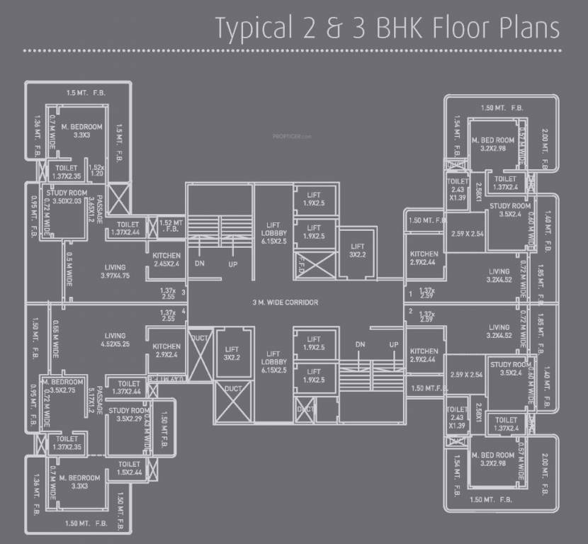 terraces Tower A Typical Cluster Plan